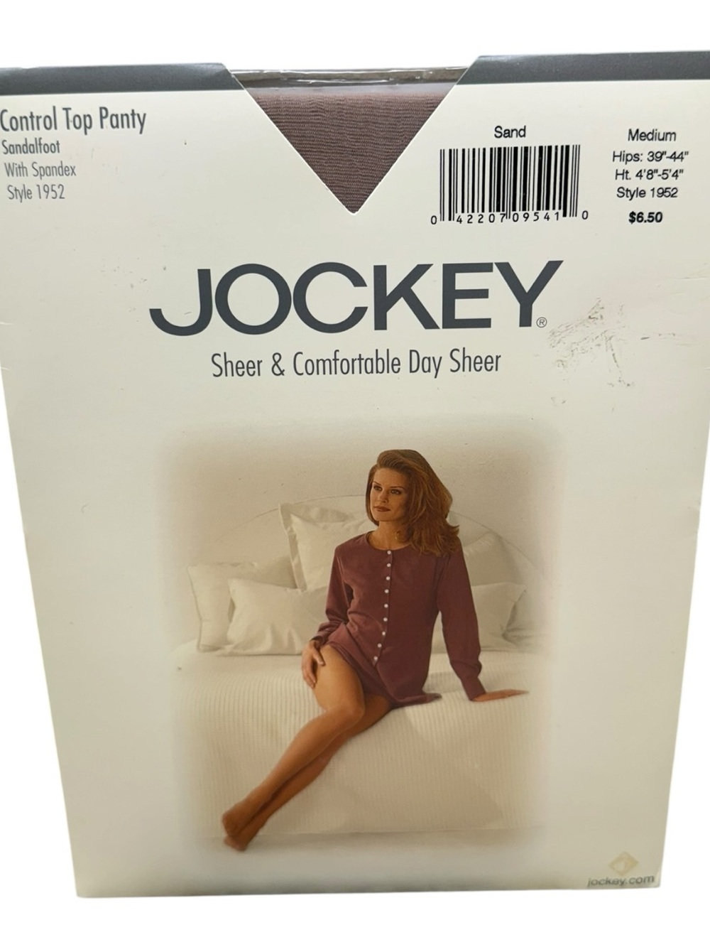 2000 Jockey Sheer & Comfortable Day Sheer Control Top Medium Sand Style 1952